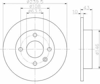 HELLA PAGID 8dd355102211 -  Тормозной диск